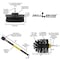 Drill Brush Power Scrubber By Useful Products 5 in W 5 in L Brush, Black K-S-4O-5X-QC-DB - alternate 4